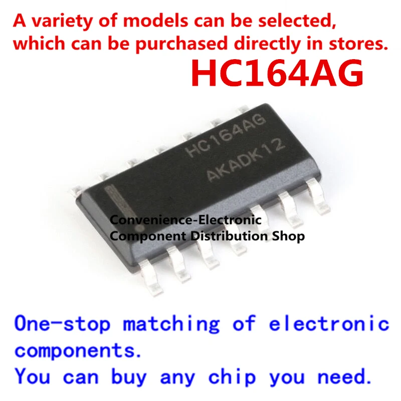 

10PCS/PACK HC164AG SMD MC74HC164ADR2G SOIC-14 8-bit serial input/parallel output shift register