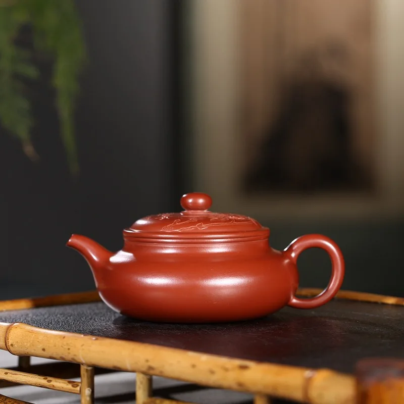 

Yixing are recommended by Fan Zehong undressed ore dahongpao flat relapsed pot of kung fu tea set lettering