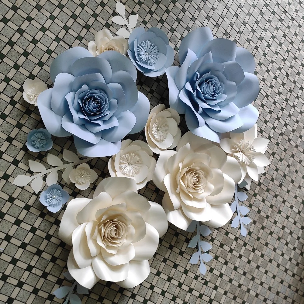 

Paper flower three-dimensional background decoration handmade three-dimensional flower package combination of finished flowers