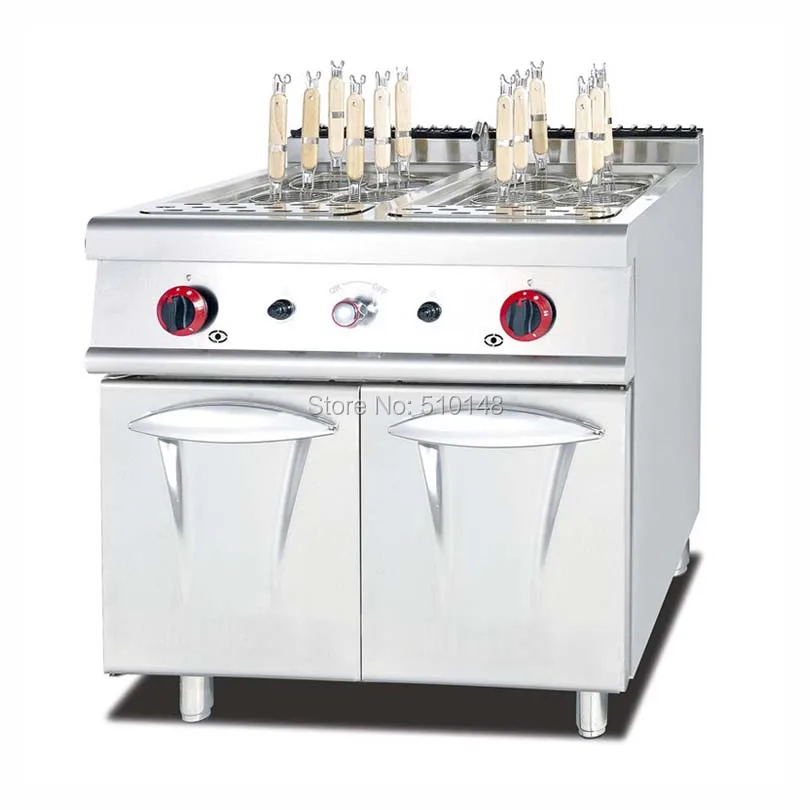 PKJG-988 Gas Pasta Cooker with Cabinet, 900 series, for Commercial Kitchen