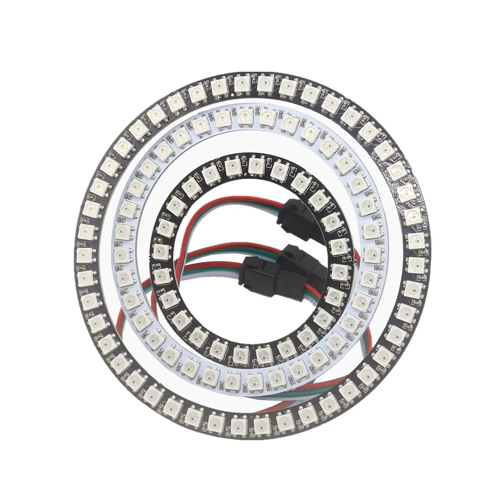 8/16/24/35/45 Bits  leds WS2812B Pixel Ring Addressable LED Modules DC 5V SK6812 WS2812 5050 RGB Full Color Round LED Circle