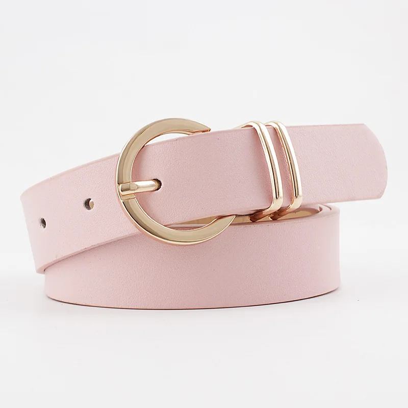 Cinturón De diseñador De alta calidad para Mujer, cinturón occidental, negro, marrón, blanco, rosa, salvaje