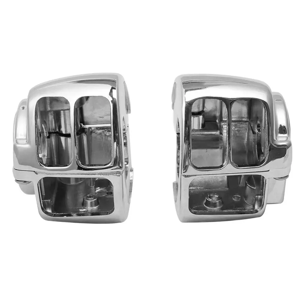 Motorcycle Aluminum Chrome Handlebar Switch Housing Cover For Harley Sportster Dyna Softail V-Rod 2002-2010