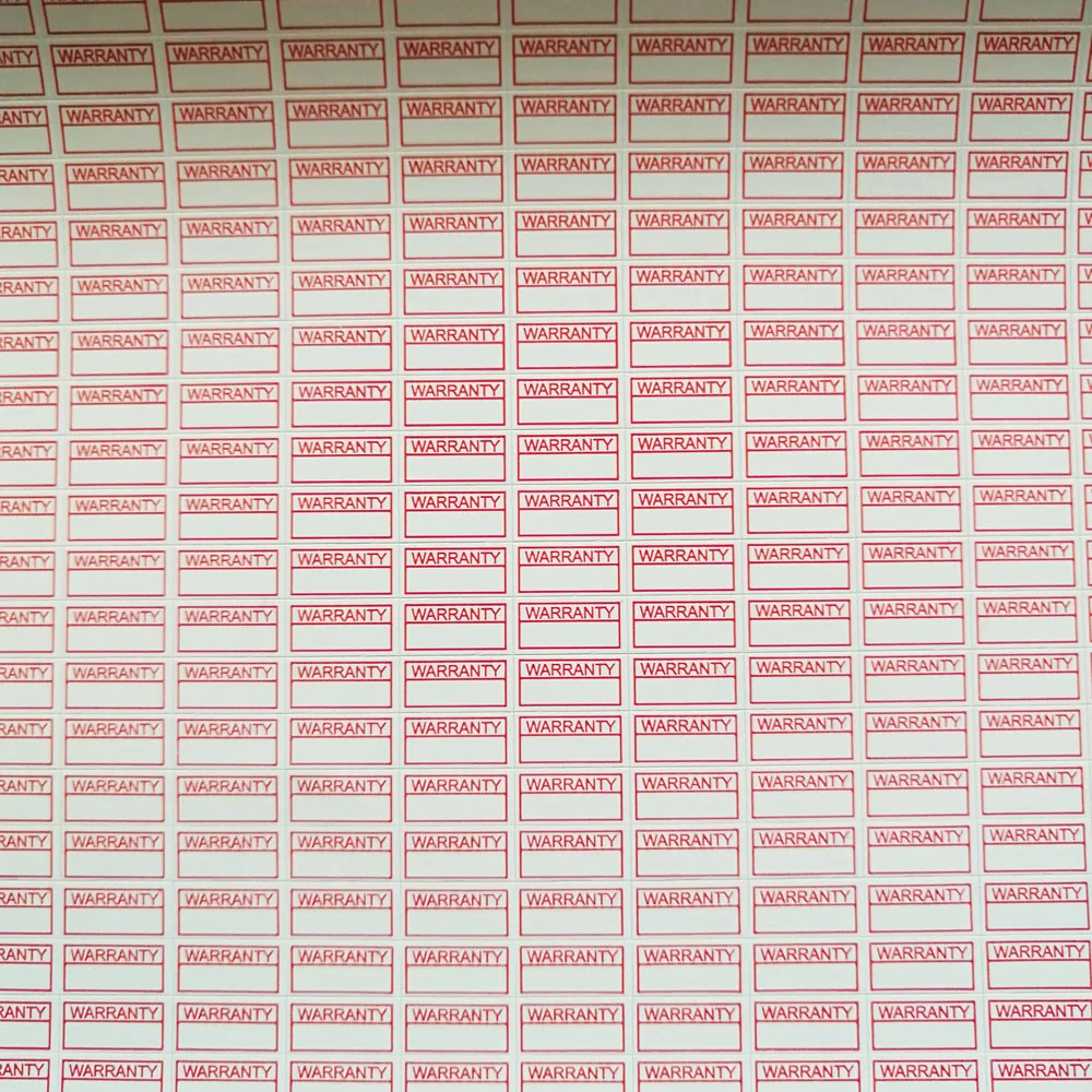 1500pcs Warranty Sticker Security Seal Size 10*5mm Red Color Rectangle Shape Fragile Label