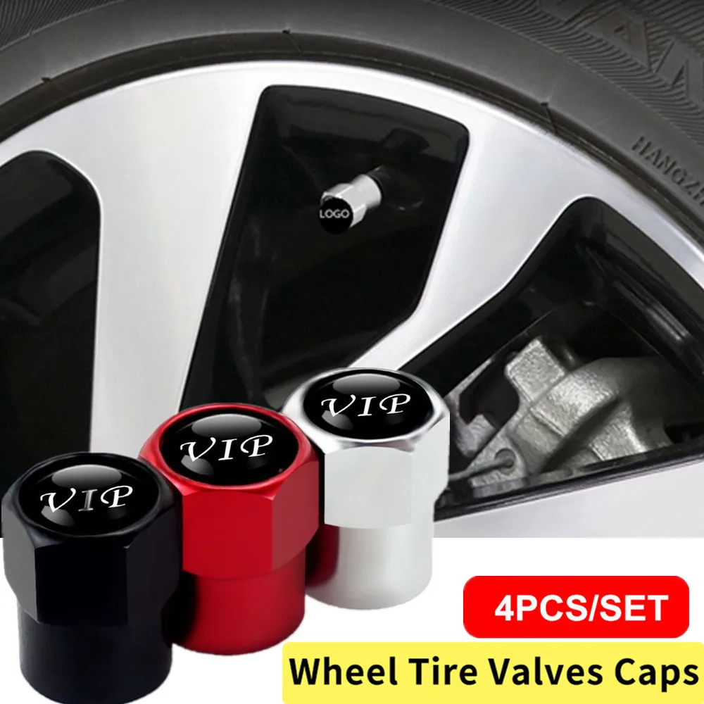 4Pcs Leak-proof Car Tire Valve Caps for Fiat Infiniti Cadillac BYD Audi Smart Mercedes AMG MG Anti-theft Stem Cover Accessories