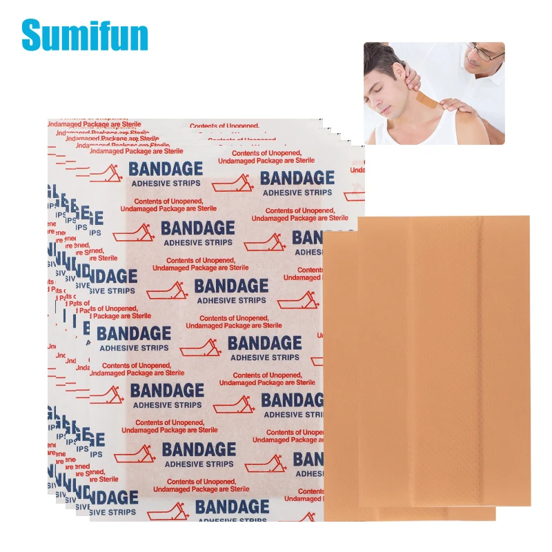 10pcs Breathable Large Medical Band Aid Bandage Adhesive Wound Dressing Outdoor Wound First Aid Wound Stickers Skin Care