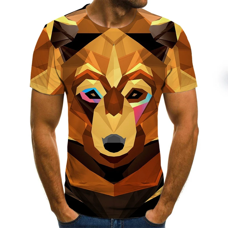 3D Printed Fun Animal Lion Novelty Series T-Shirt Men and Women T Shirt Harajuku Styles T-Shirt Summer Top