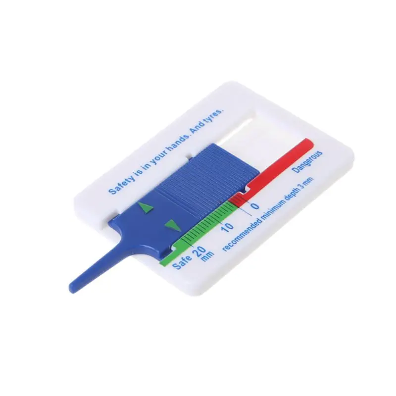Medidor de profundidad de la banda de rodadura del neumático del coche, herramienta de medición de espesor, almohadilla de freno, regla de Monitor de zapatos, 1 ud.