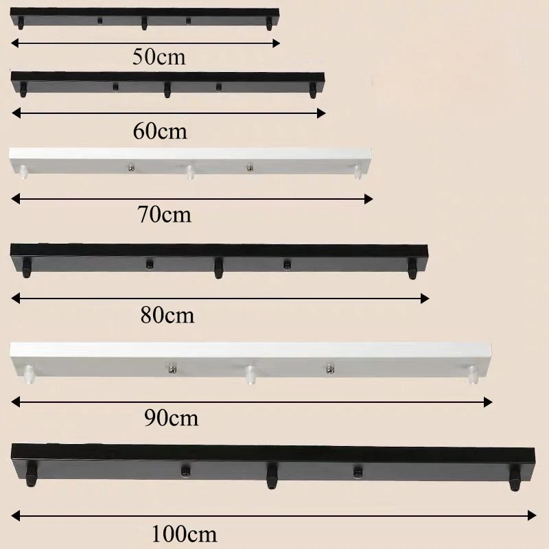 DIY 1/2/3/4/5 Hole Lamp Bases Ceiling Rosette Plate Pendant Light Fittings Round Rectangular Straight Holder Shelf Accessories