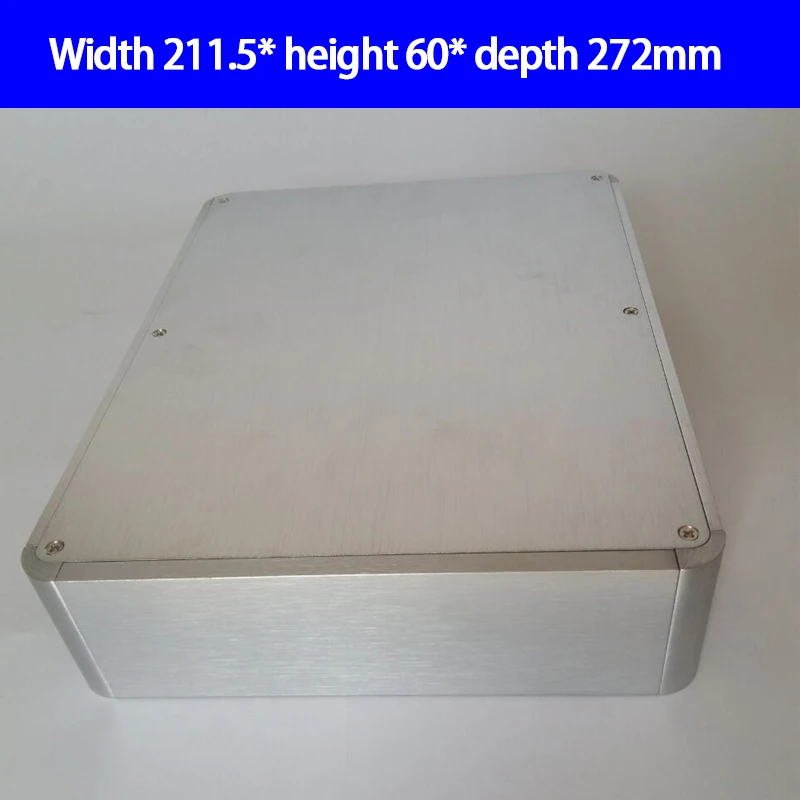 KYYSLB 2106 211.5*60*272mm Aluminum Blank Amplifier Chassis Box House DIY Enclosure with Feet Screw Amplifier Case Shell