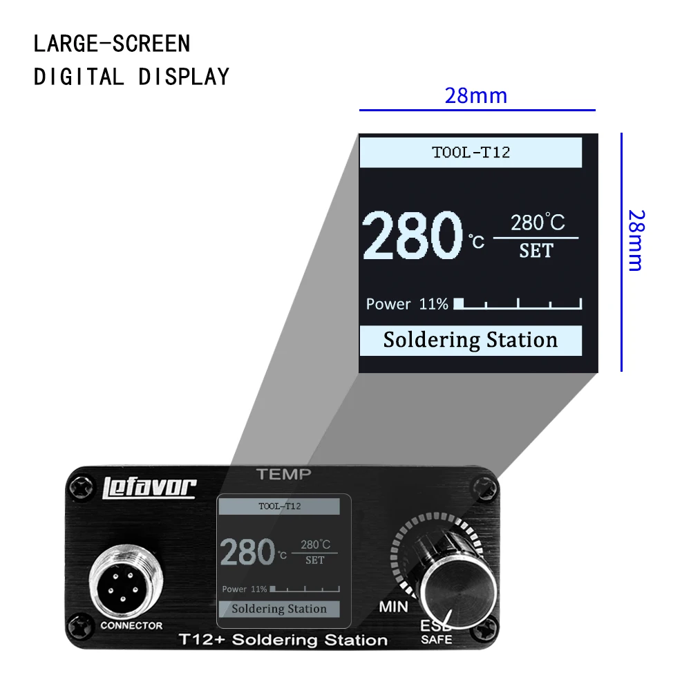 Imagem -03 - Estação de Ferro de Solda Digital T12 75w Solda Pontas Controle de Temperatura Ajustável Função do Sono