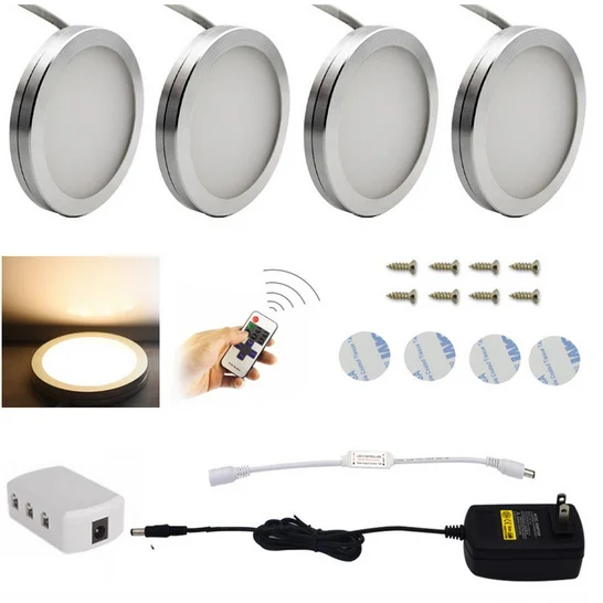 

Remote Control LED Under Cabinet Light Kitchen Puck Lights Wardrobe Lamp Cupboard Closet Night Lighting 3W 12V DC led light