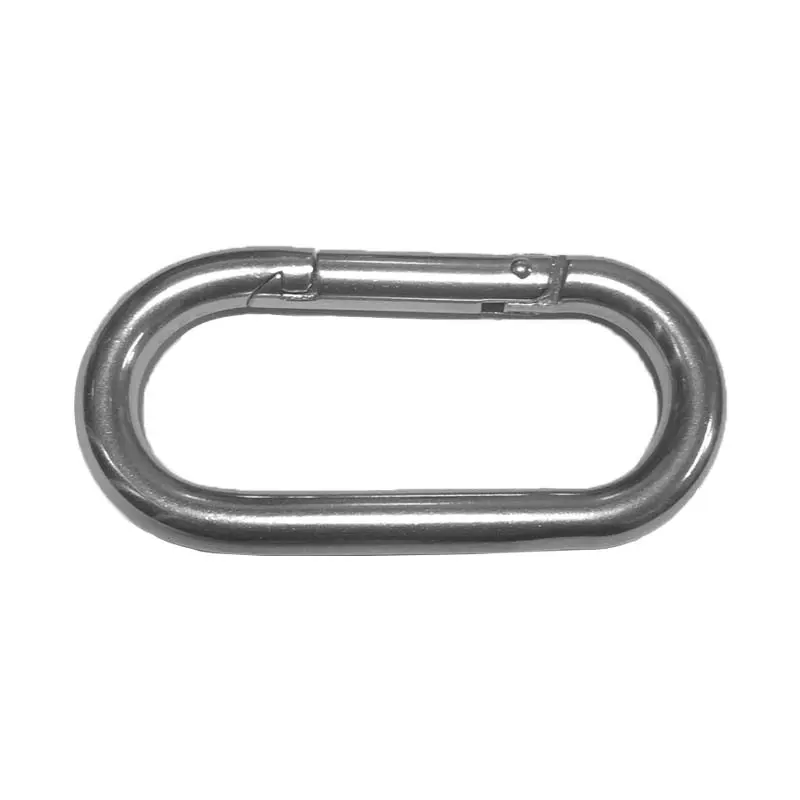 4PCS M5-M10 Marine Grade 316 Stainless Steel OVAL SHAPE Spring Snap Hook Carabiner Quick Link Lock Ring