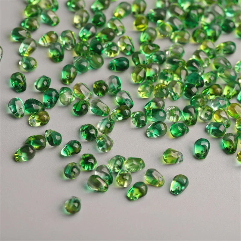 50PCS/Lot 4*6mm Glass Beads Material Czech Crystal Water Drop Petal Shape Suitable for DIY Accessories Necklace Making Beads