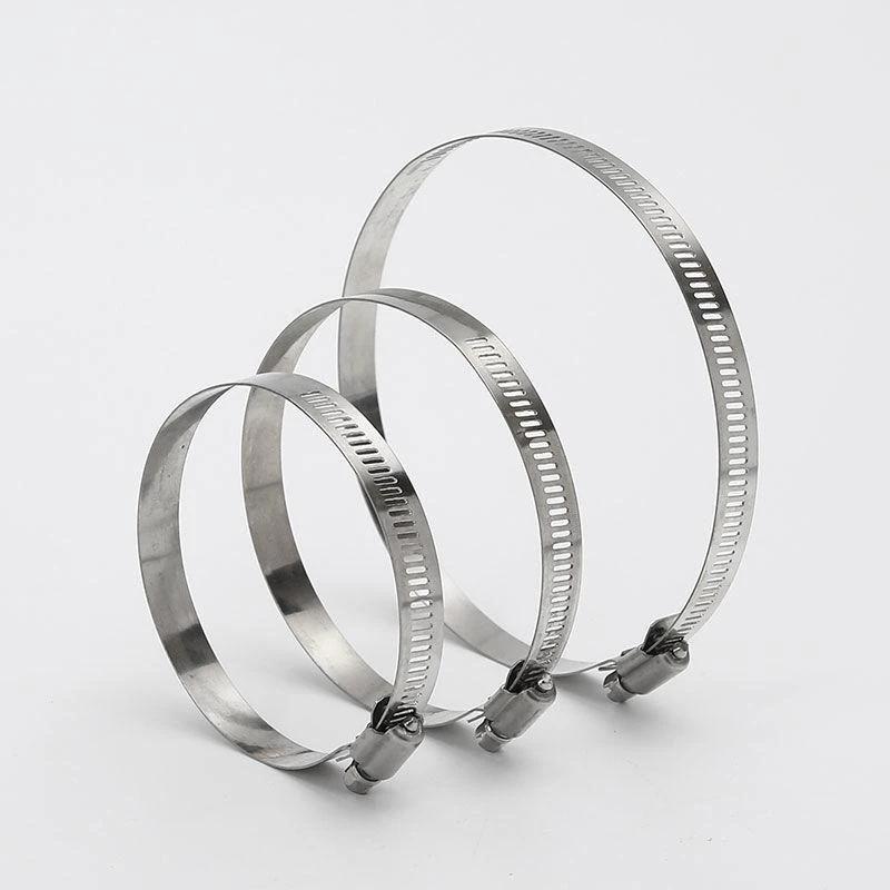 10pcs Stainless Steel Adjustable Drive Hose Clamp Fuel Line Worm Size Clip  Hoop Hose Clamp Hot Sale