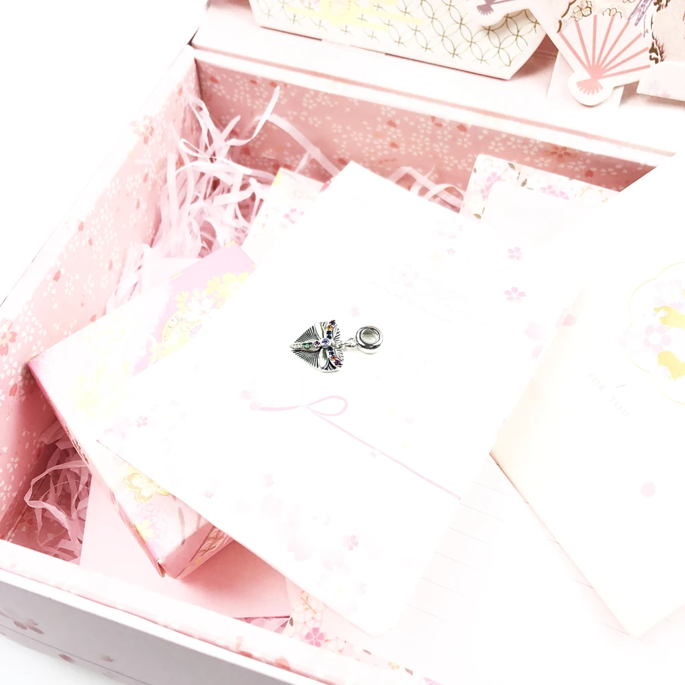Anhänger mit Herz- und Libellenmotiv aus reinem 925er Sterlingsilber, Damen, brandneu, Bohemia, edler Schmuck – Detail 6