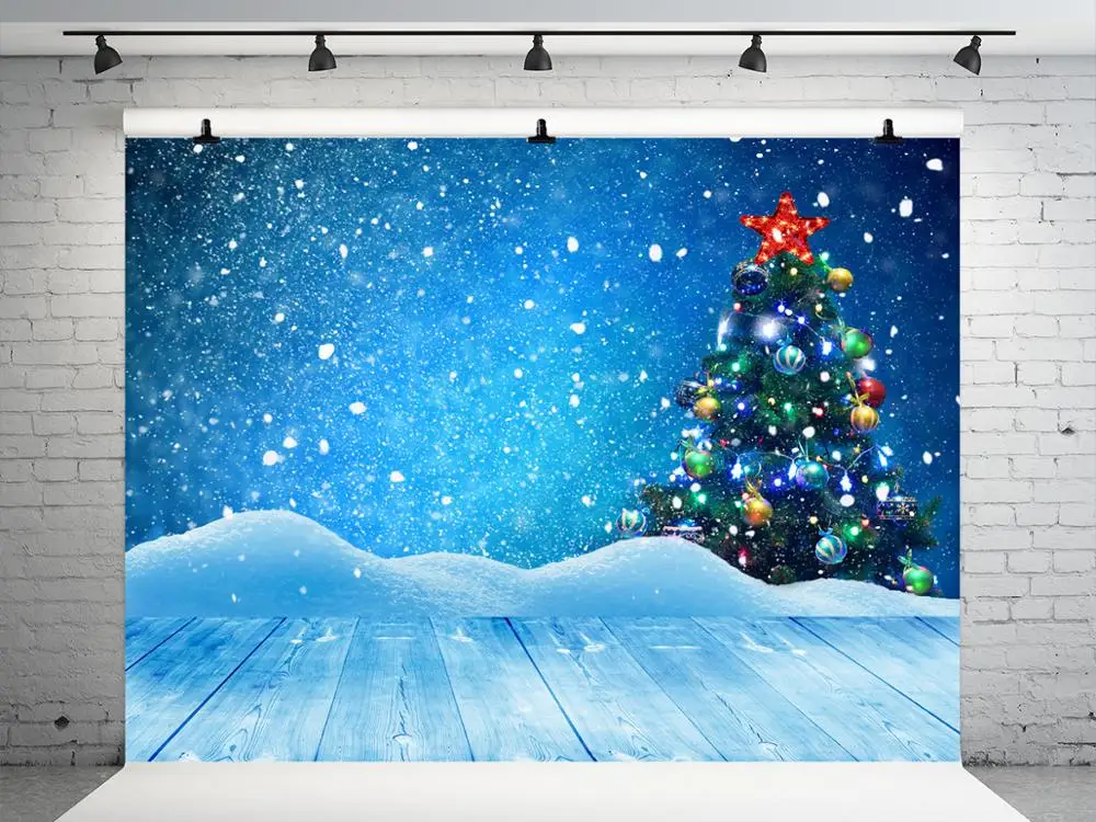 

VinylBDS 200x300cm (6.5x10ft)Winter Photo Background Photography Backdrop Children Christmas Tree Backgrounds For Photo Studio