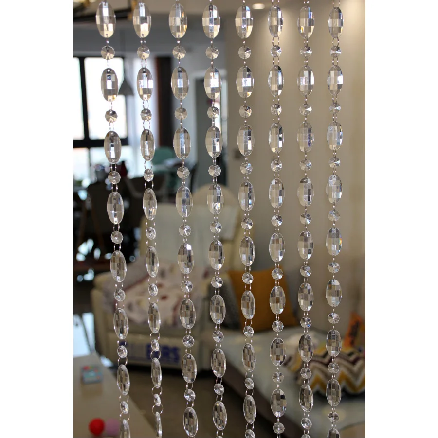 New Year Christmas Decorations for Home Luxury Bead Curtain Festival Celebration Wedding Decoration Stage Background Curtain image 6