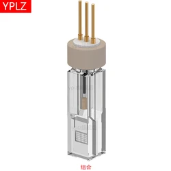 Quartz microelectrode slit spectrum photoelectric micro distance miniature three electrode electrolytic cell and reaction cell