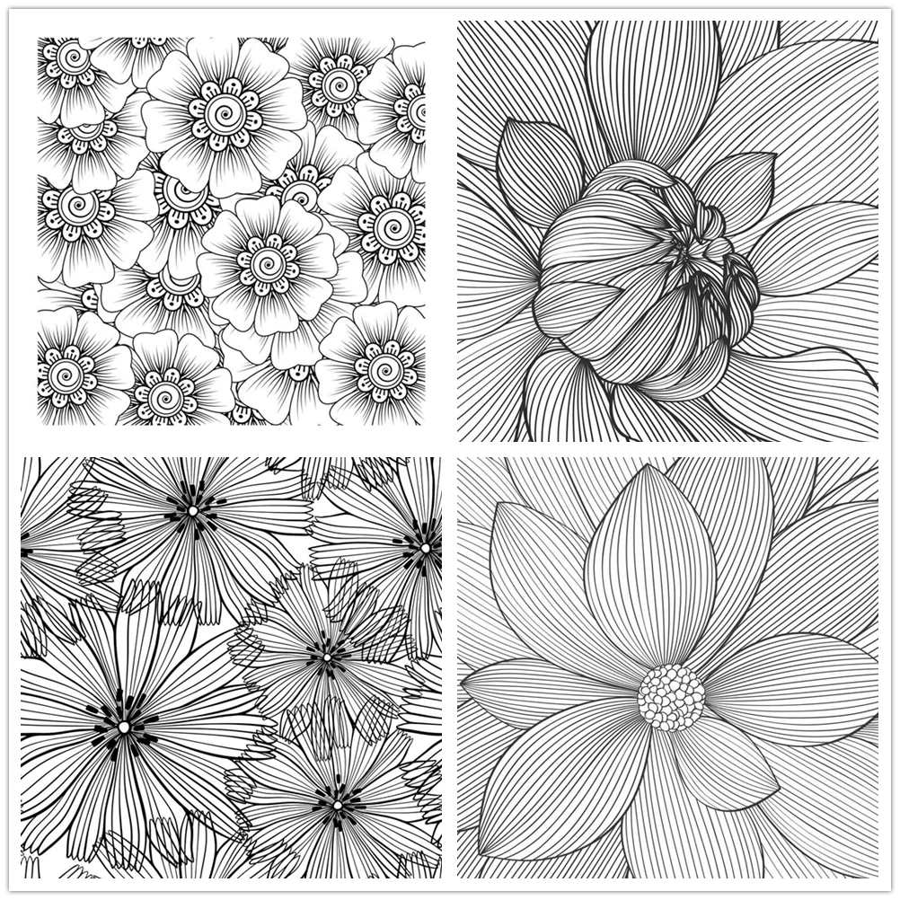 

AZSG Flowers and Beautiful background Clear Stamps/Seals For DIY Scrapbooking/Card Making/Album Decorative Silicone Stamp Crafts