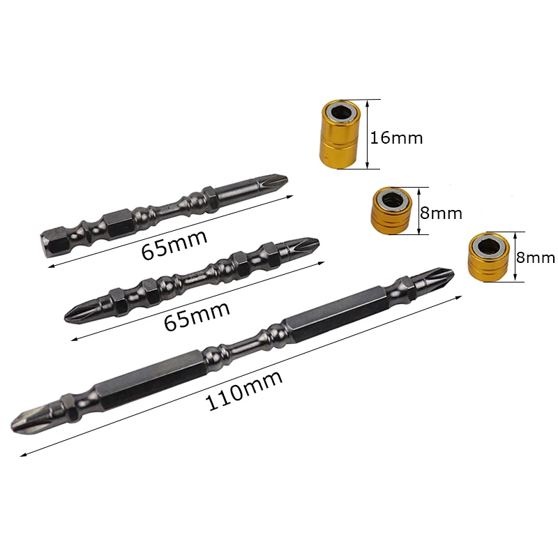 65mm/110mm Phillips Schraubendreher-bits Set Magnetische Schraube Bit PH2 1/4 "Hex Schaft Fahrer Bit Für elektrische Schrauben Fahrer Werkzeuge
