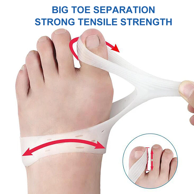 2Pcs Teen Orthopedische Bunion Siliconen Gel Duim Afscheiders Spacers Hallux Valgus Corrector Bretels Tenen Pedicura Voetverzorging Tool