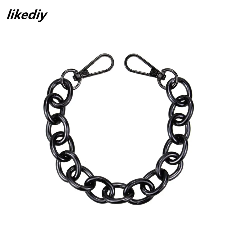 1 Piece About 30 CM O Type Replacement Short Metal Chain For Handbag DIY Bag Strap Accessories Bronze/Silver/Gold/Gun Black