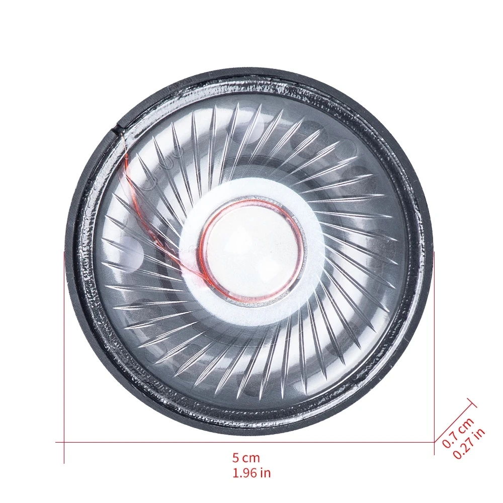 Unidad de altavoz de auriculares, piezas de reparación de altavoz de controlador de auriculares, 50mm, 32Ohm, 112db, 2 uds.