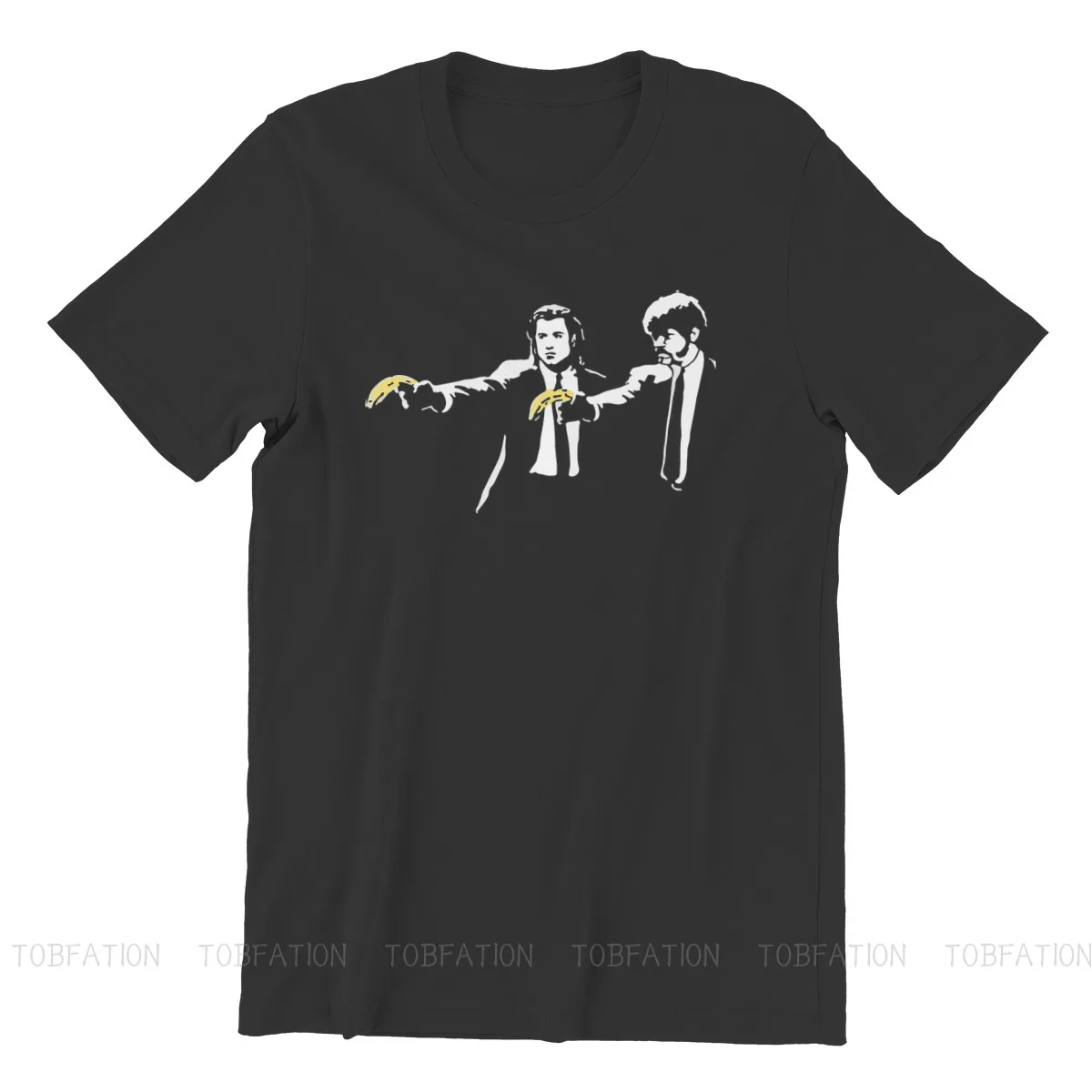 Banksy Graffiti Wall Art PULP FICTION BANANA. Essential Men Tshirt Oversized Graphic T Shirt Casual Hot Sale 100% Cotton O Neck