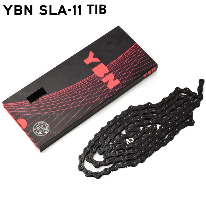 

YBN 11 Speed Bicycle Chain 11S 22S 33S Hollow Black Chains MTB Mountain Road Bike Chain for SRAM Shimano Campanolo System