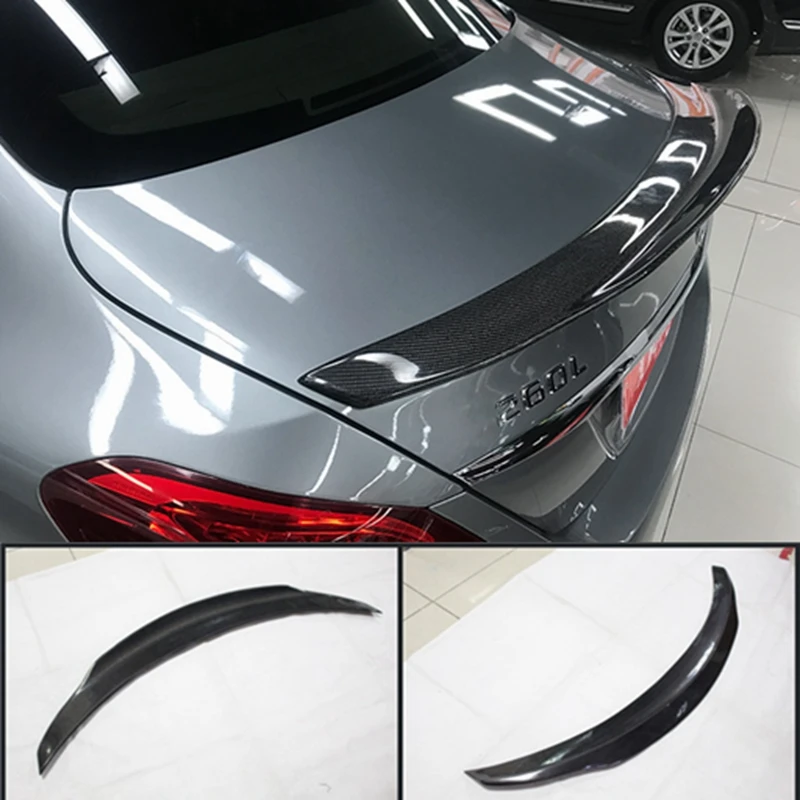 For Mercedes W205 PSM Style spoiler Carbon Fiber Rear Spoiler Wing C Class Sedan 2015 + C180 C200 C250 C300 C400