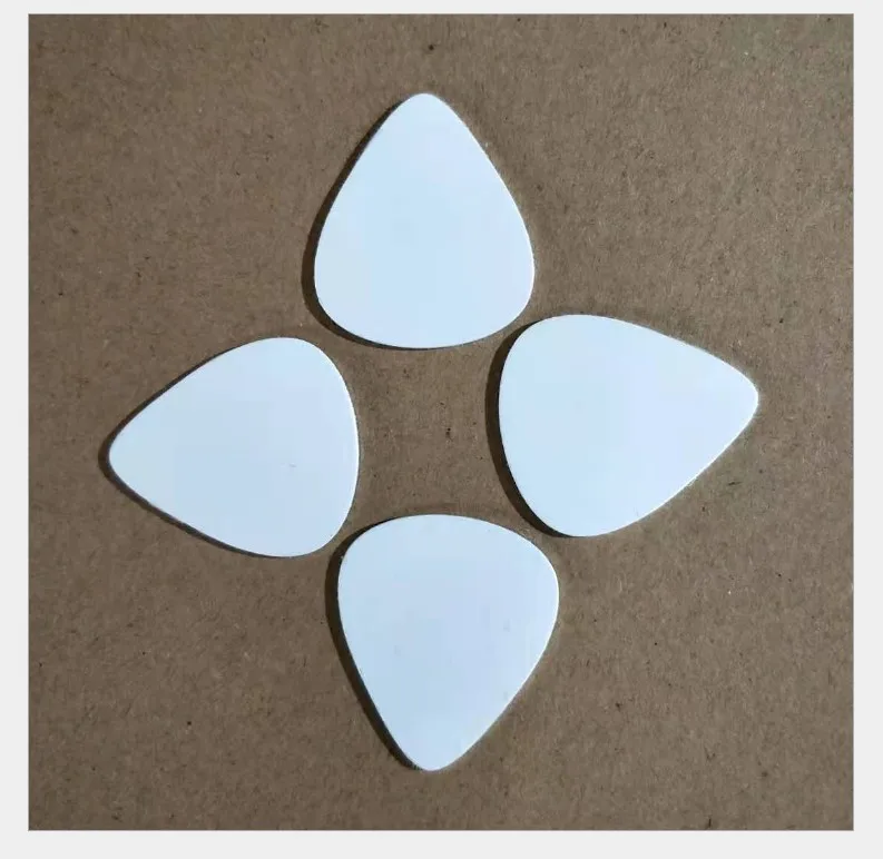 Free Shipping 50pcs/lot Sublimation Blank Metal Plate for Guitar Pick Musical Instrument Part DIY