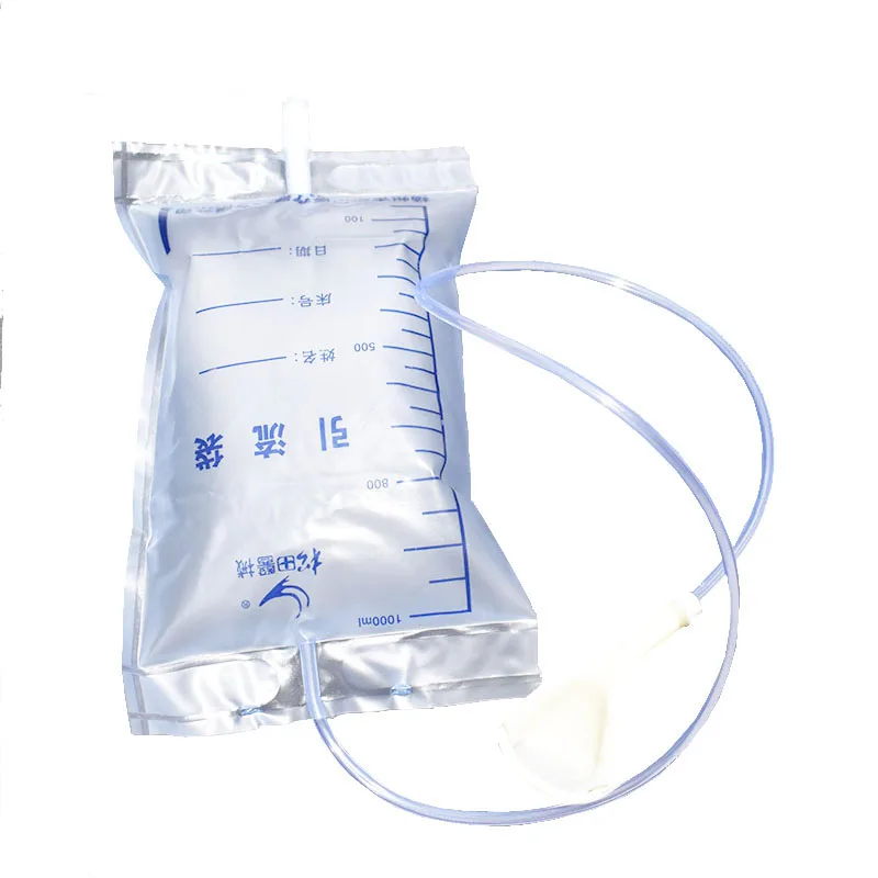 5Pcs 1000ML High Quality Soft Silicone Urine Collector Hemiplegia Breathable Urinary Incontinence Disabled Urine Bag Male Female