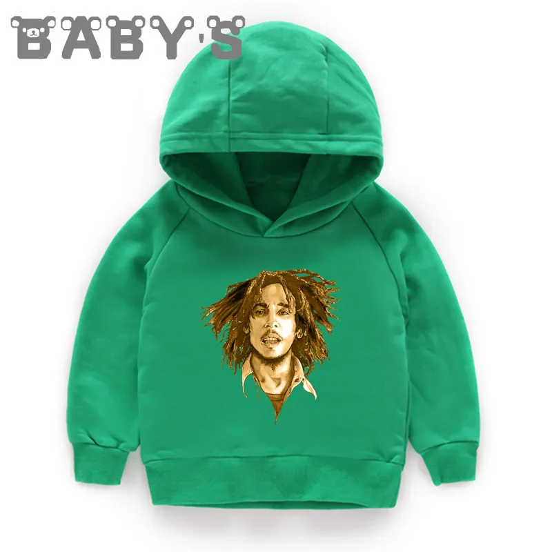 Jamaica Singer Bob Marley Kids Hoodies Fashion Cool Sweatshirts Boys Clothes Children Outwear Baby Girls Autumn Tops,KMT5208