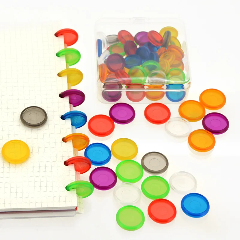 30 sztuk 24mm Multicolor Mushroom Hole dyski wiążące pierścienie luźne książki wiążące pierścień Binder dyski DIY Planner wiążące materiały biurowe