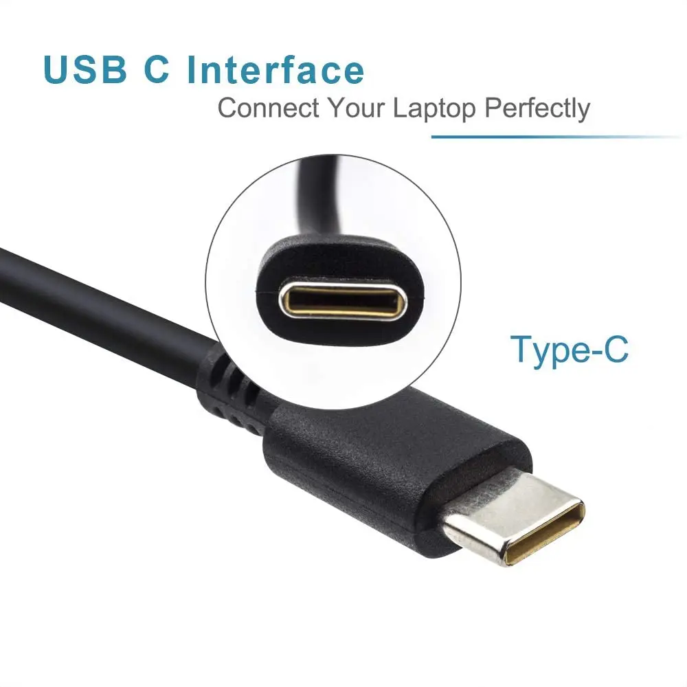 65W USB C Type-C Charger for Yoga S730-13 Yoga C930-13 Yoga 920-13 Yoga 730-13 IdeaPad 730s-13t USB-C Laptop Charger