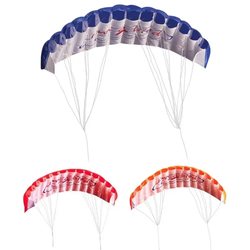 Rainbow parachute Outdoor Fun Dual Line Stunt Parafoil  Sports Beach Kite kid funny toy shocker Education toys Skydiving toy