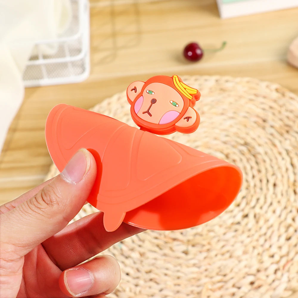 Cute Cartoon Animal Cat Paw Silicone Drinking Cup Cover Reusable Tea Coffee Lids Leakproof Dustproof Glass Mugs Bowl Suction Cap