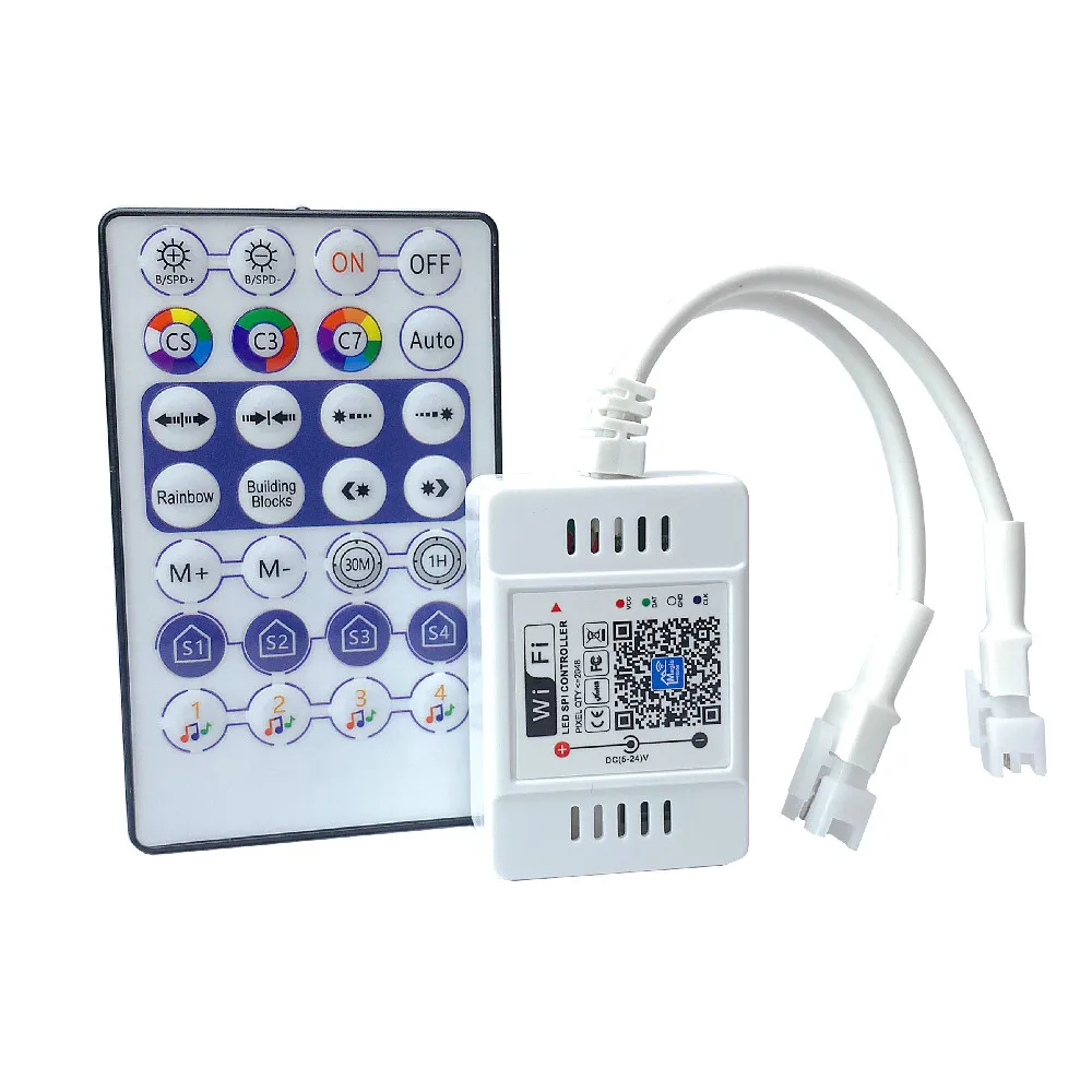LED SPI Controller Double Output WiFi Controller DC5-24V SK6812 WS2811 WS2812B Addressable Pixel Magic Home APP phone control