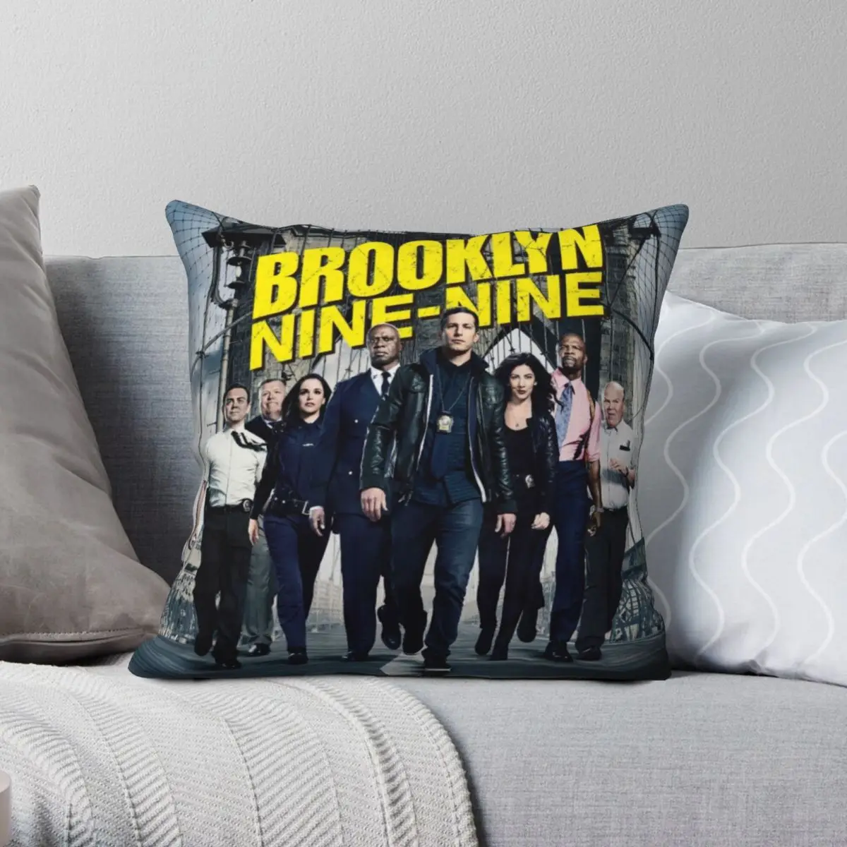 

Brooklyn Nine Nine Theme Square Pillowcase Polyester Linen Velvet Zip Decor Room Cushion Cover