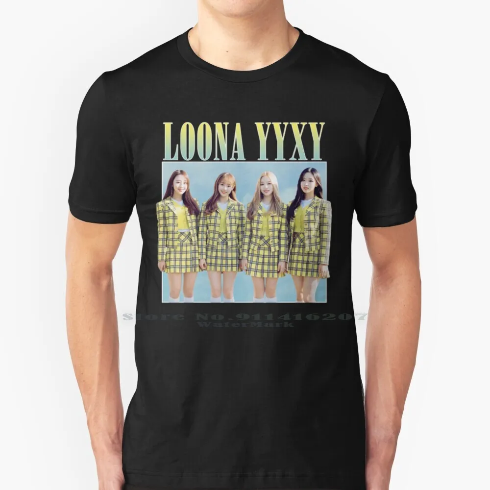 Loona Yyxy-Camiseta de algodón 100% Vintage para niña, camisa Retro de Loona Yyxy Go Won Olivia Hye Kpop, banda Yves Orbit Tribute