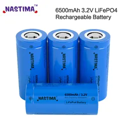 4pcs Lifepo4 32700 3.2V 6500mAh Rechargeable Battery max 5C discharge With Flat Top For Backup Power flashlight Electric car UPS