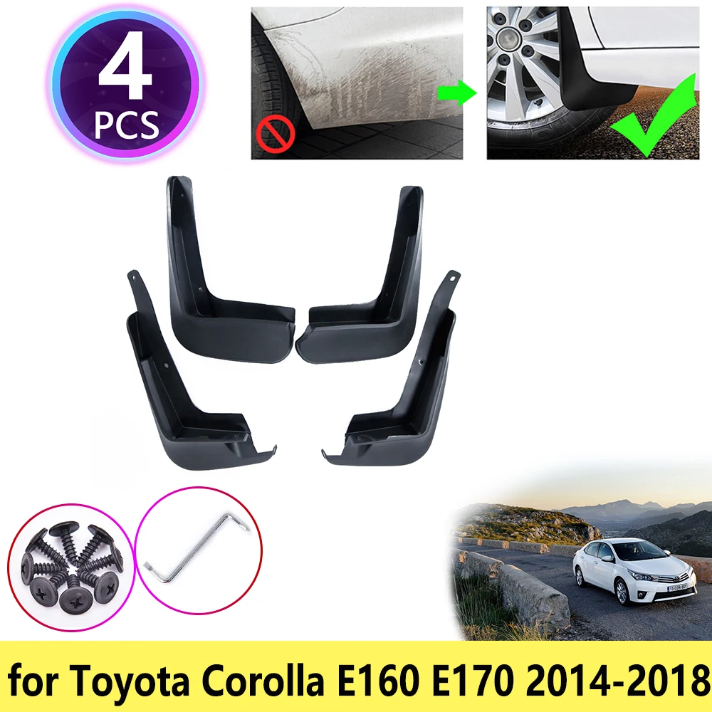 for Toyota Corolla Altis E160 E170 2014 2015 2016 2017 2018 Mudguards Mudflap Fender Mud Flaps Splash Flap Guards Accessories