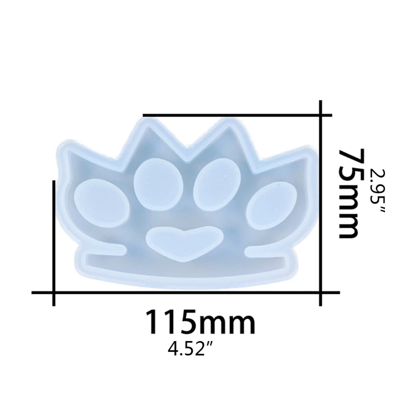 Crystal Epoxy Resin Mold 4 Cavity Knuckle Dusters Casting Silicone Mould DIY Crafts Self-Defense Weapon Making Tools