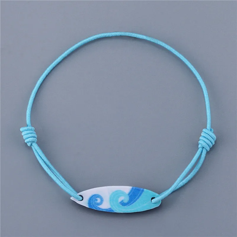 YIZIZAI Creative Sea Surfboard Bracelet Handmade Bohemian Elastic Rope Bracelets for Women Men Kids Boho Beach DIY Jewelry Gifts