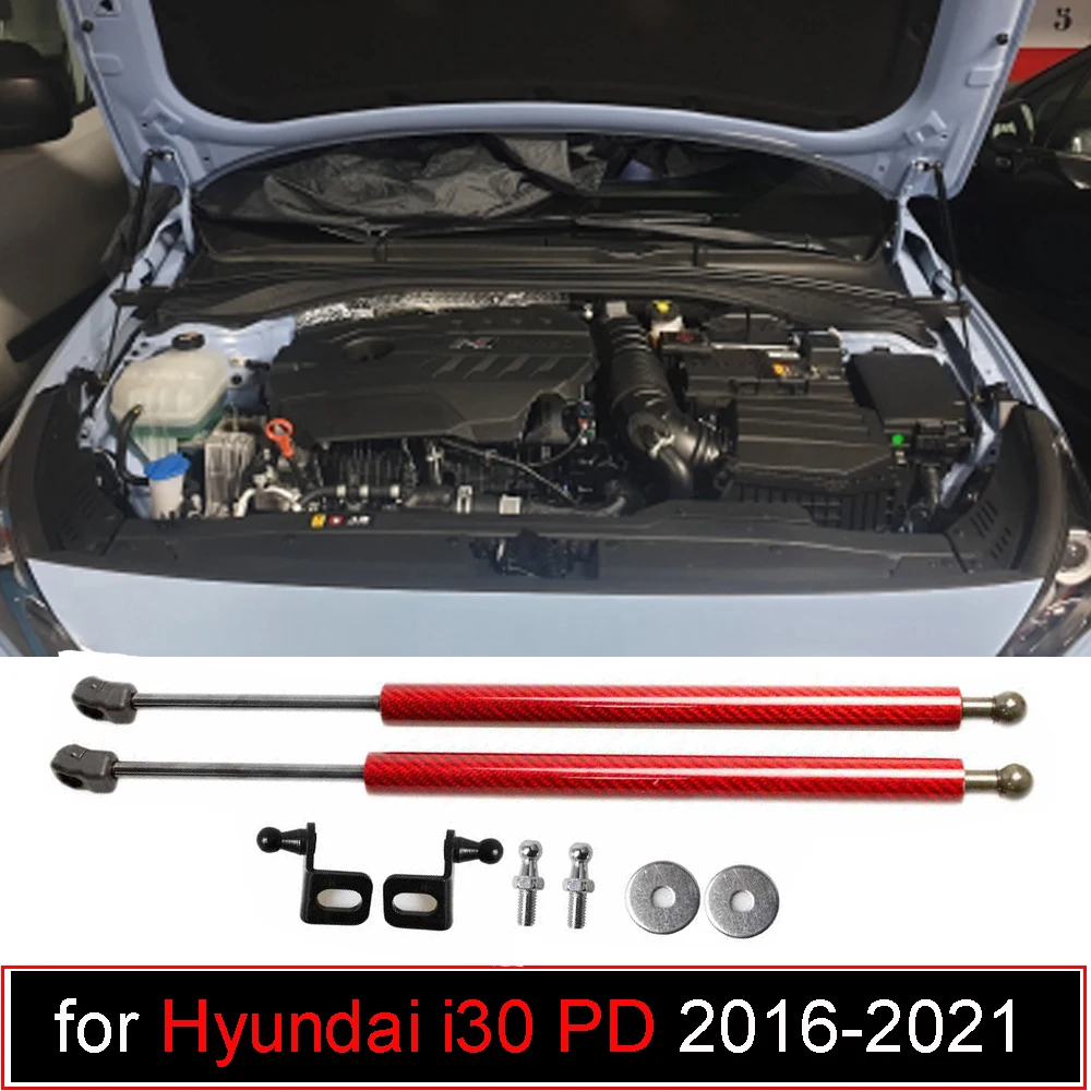 Puntales de Gas modificados para Hyundai i30 PD 2016-2023 para Hyundai Elantra GT, soporte de elevación del capó delantero, amortiguadores de choque