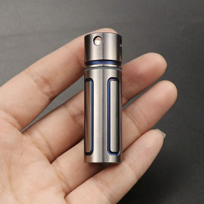 

Mack walker CNC Pure Titanium Waterproof Tube Capsule Storage Outdoor EDC Survive Dry Box for Camping Hiking