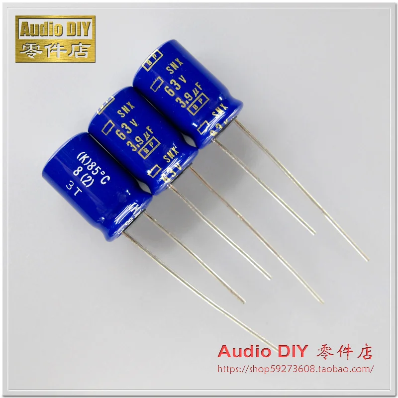 

30pcs/50pcs Japanese NIPPON SNX-BP Series 3.9uF/63V 10% brass foot audio electrolytic capacitor with a non-polar free shipping