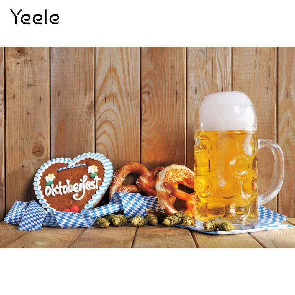 Yeele Oktoberfest Beer Carnival Decor Photocall Wheat Wine Plank Photography Backdrop Photographic Backgrounds Photo Studio