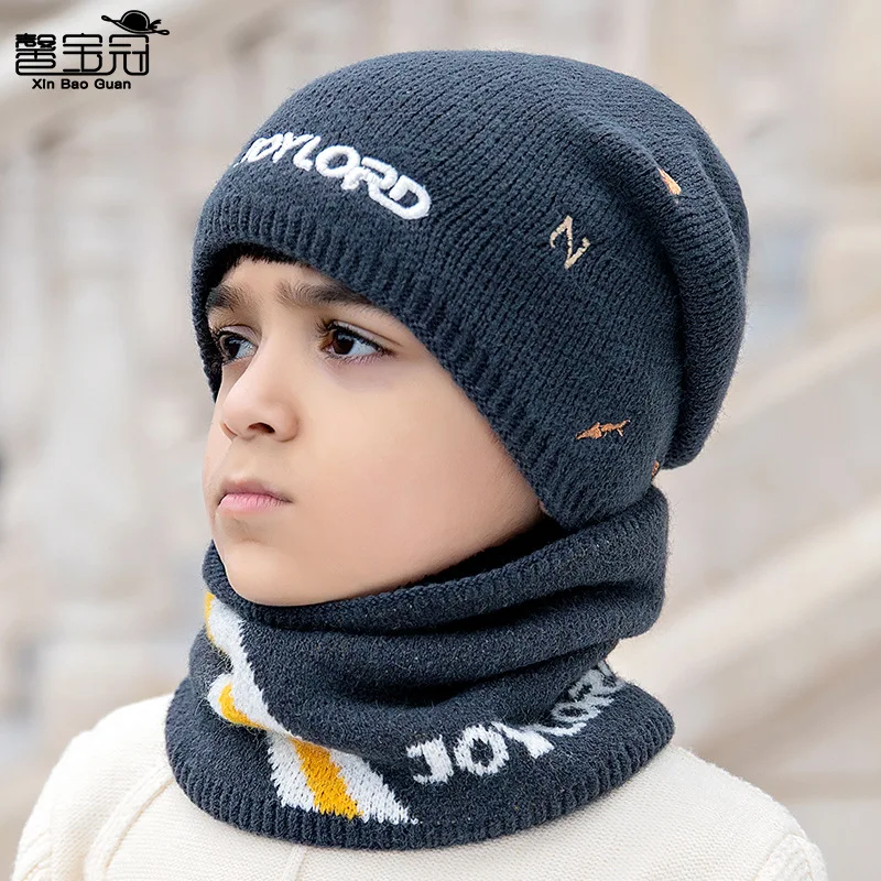 Maikun New Children's Parent-Child Woolen Cap With Embroidery Letters Autumn And Winter Knitted Hat Boy Hat